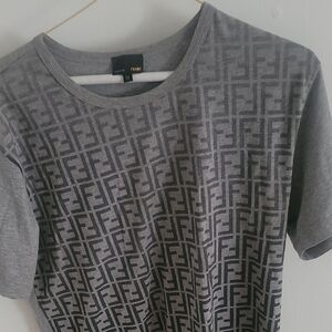 Fendi Charcoal Monogram Tee